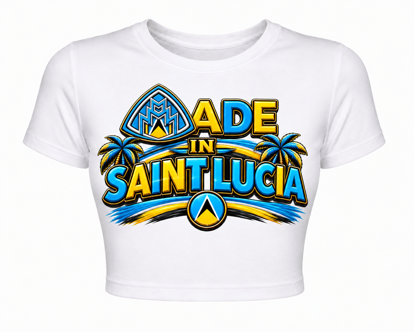 Made In Saint Lucia Cropped Tee
