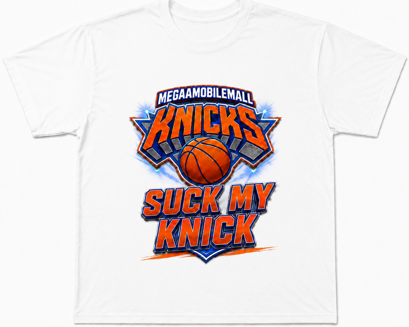 Suck My Knick Megaa White Tee