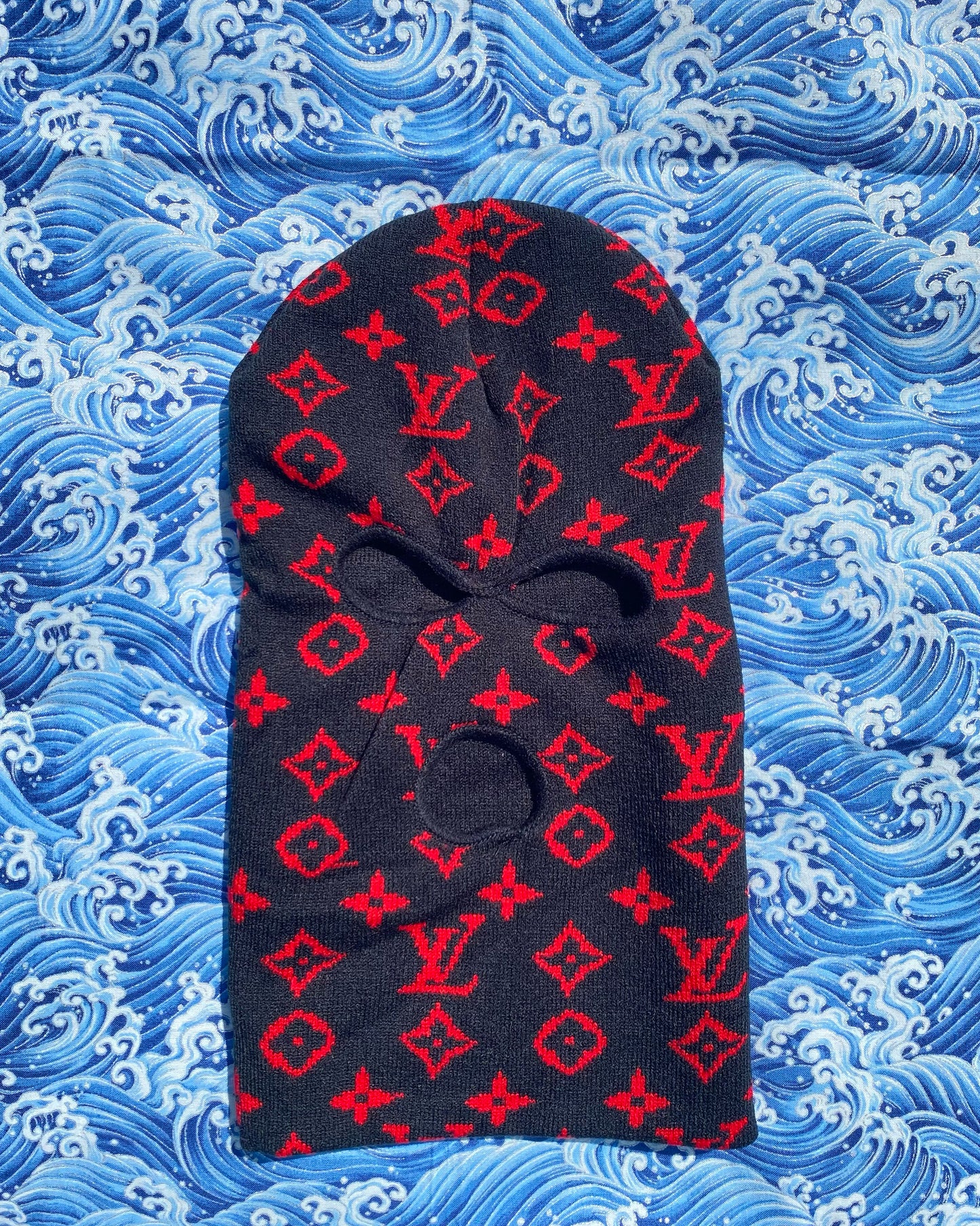 designer black/red lv ski mask megaamobilemall