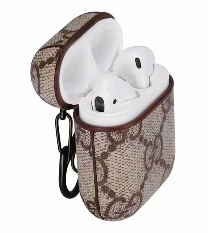 AirPod Case GG in classic brown