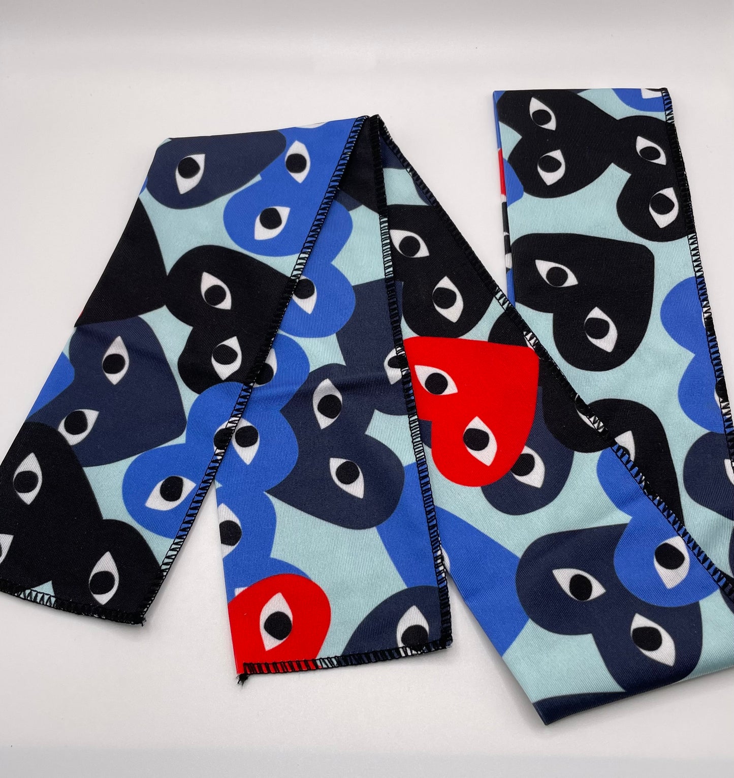 Comme blue hearts Hair Tie