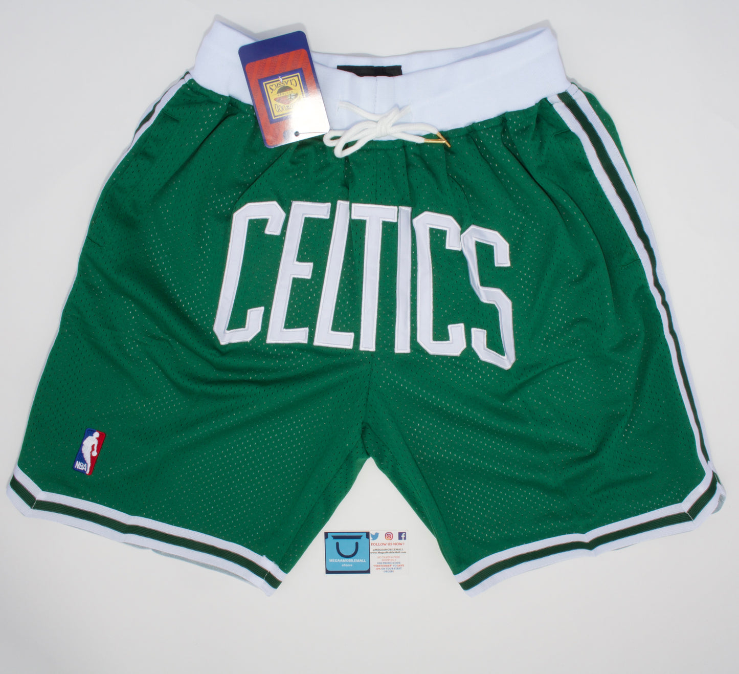 Pantalones cortos de baloncesto de la NBA de los Celtics