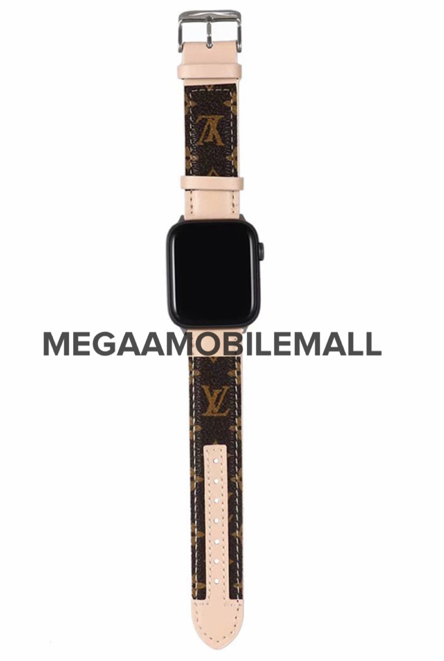 brown lv apple watch bands