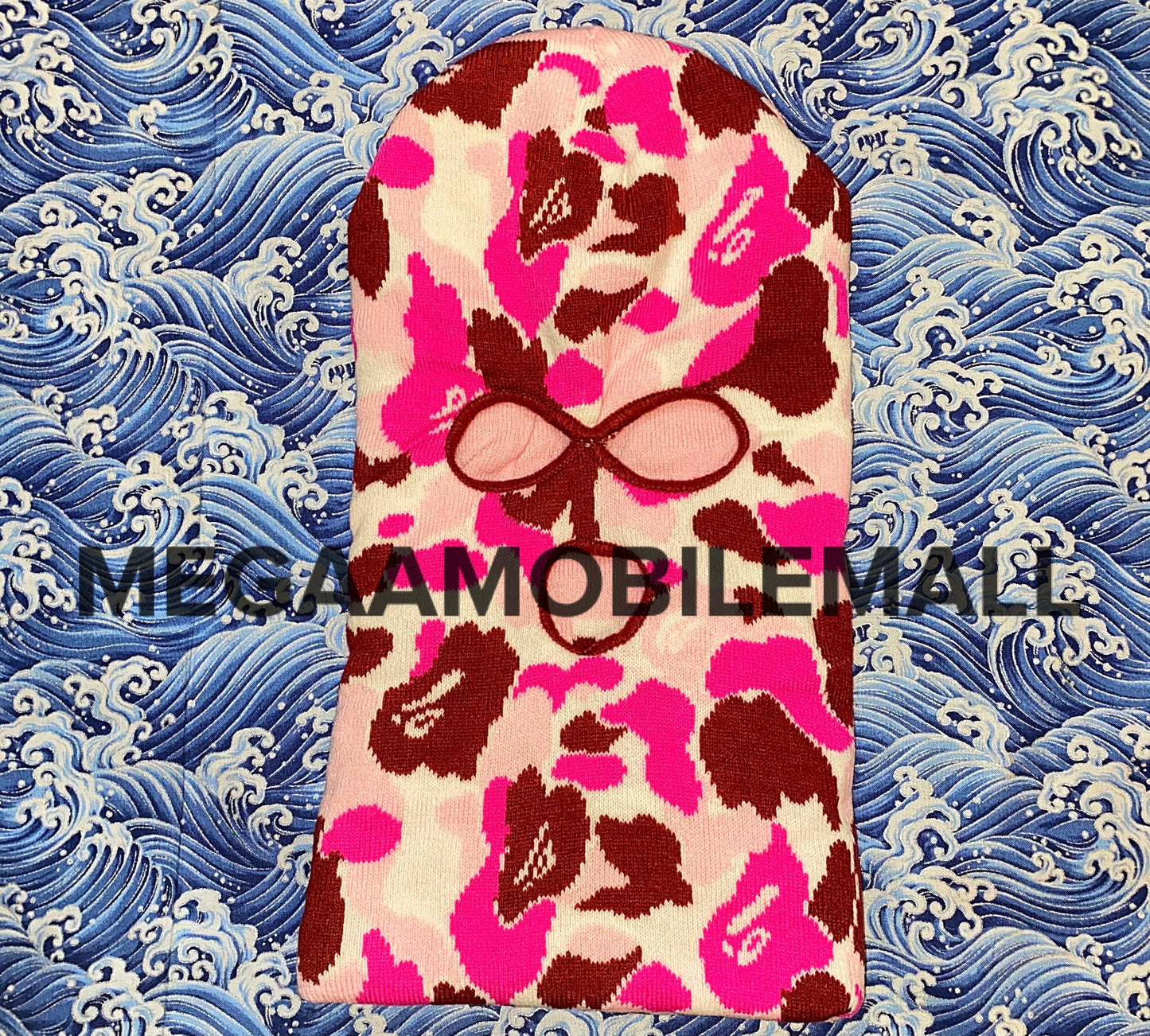 Máscara de esquí mono rosa