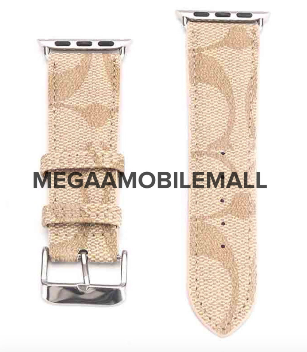 cream coach apple watch bands