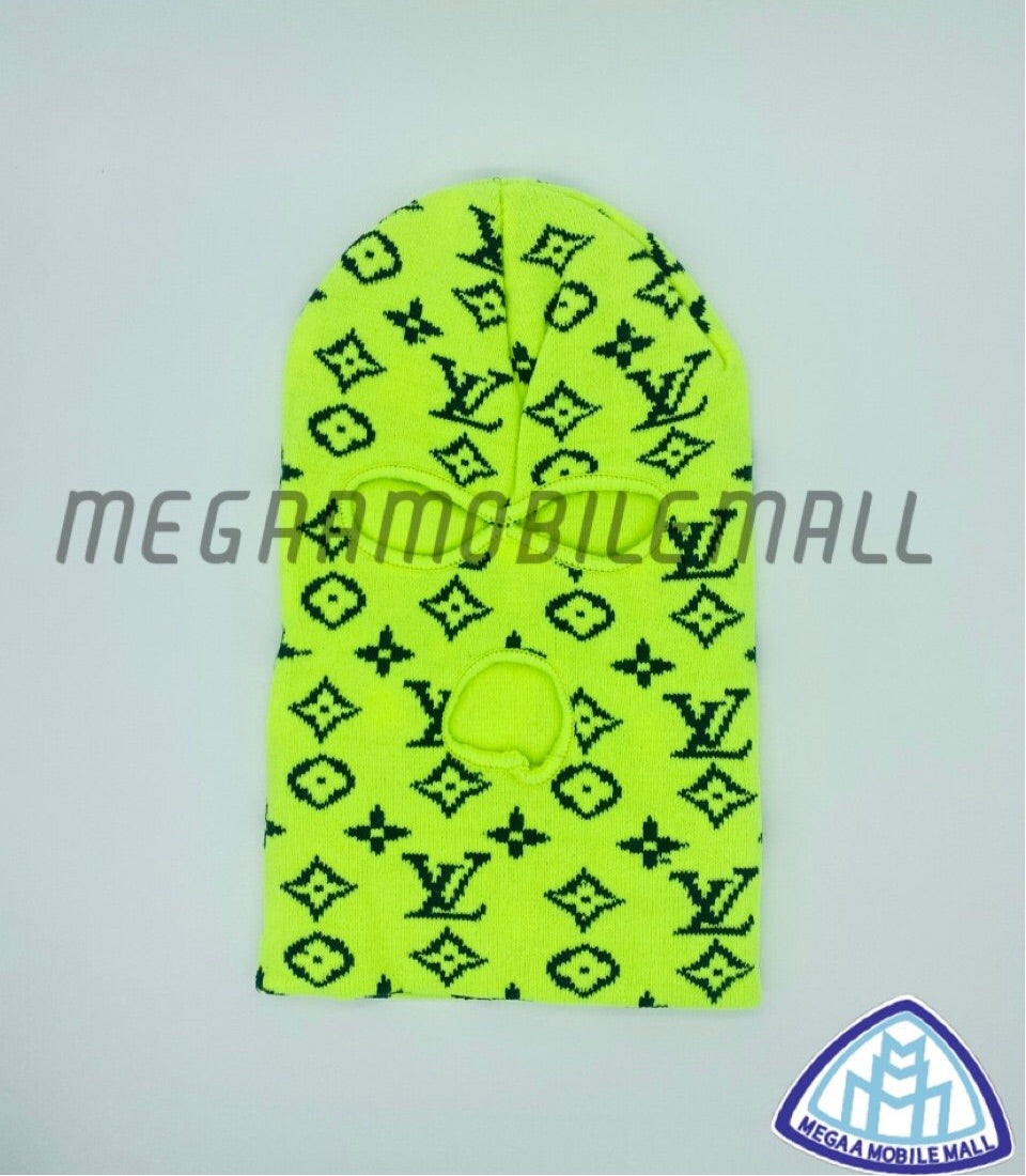 designer lime green lv ski mask megaamobilemall