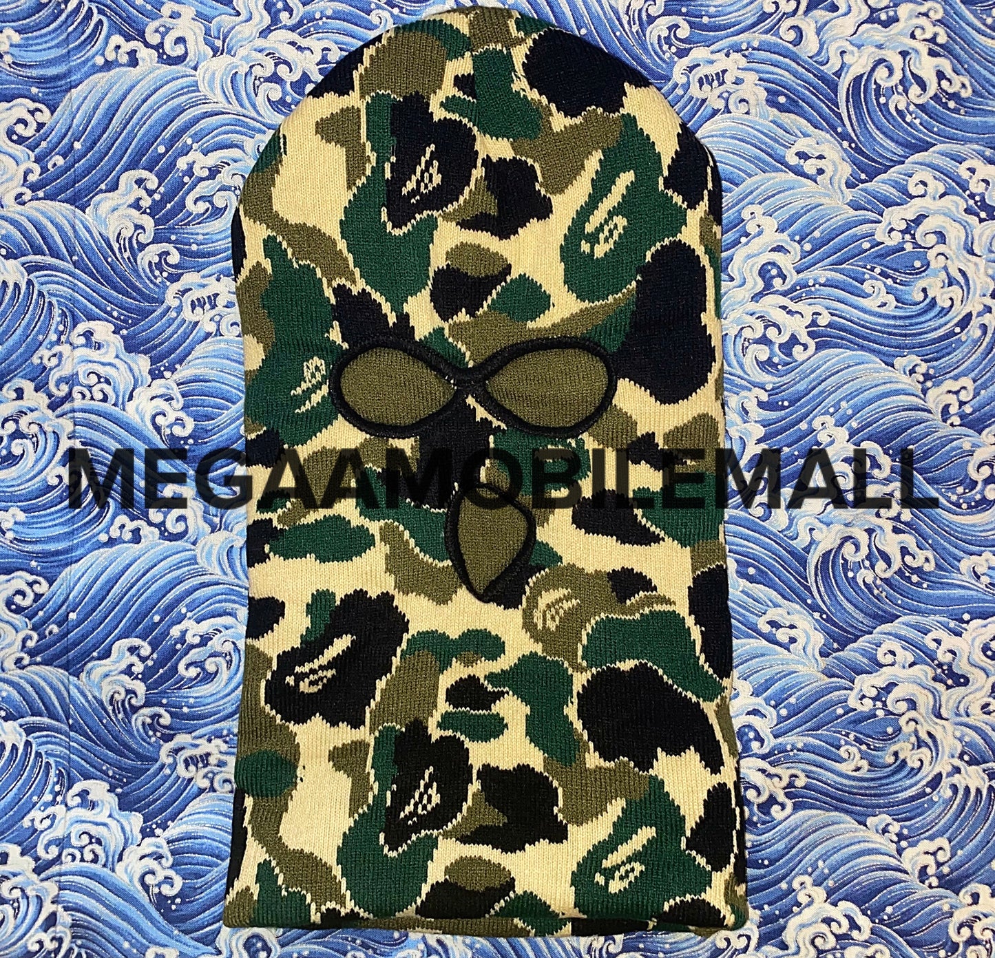 designer green camo ape lv ski mask megaamobilemall