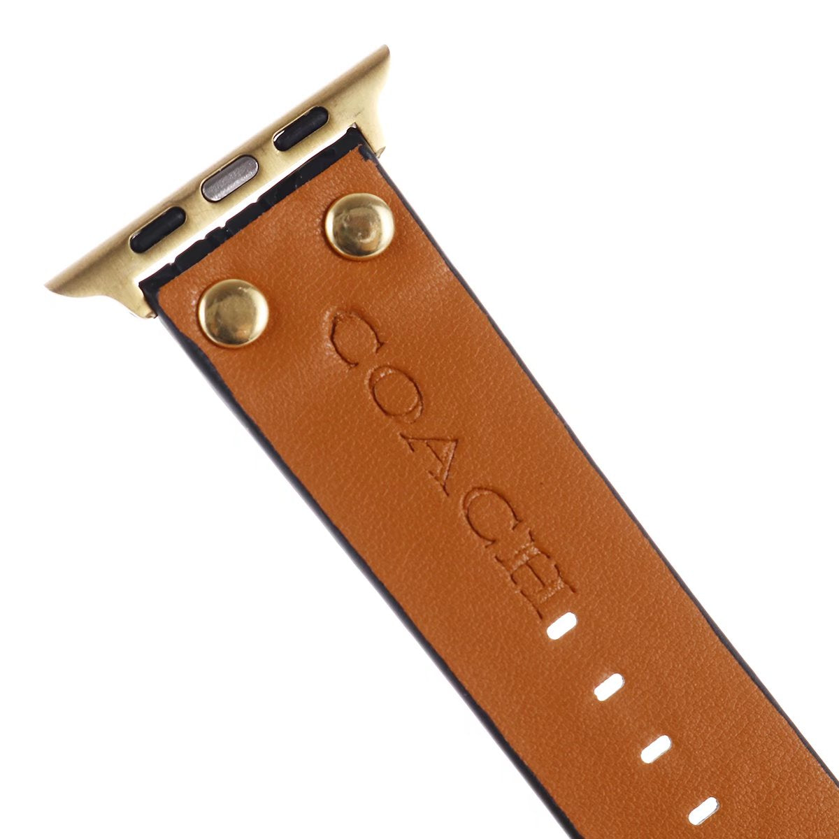 Debossed Coach Watch Band detail