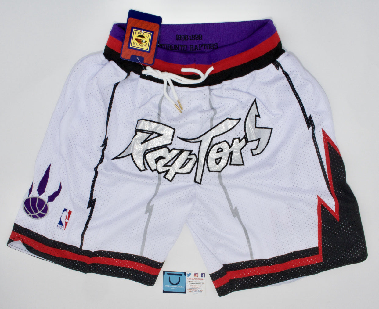 Pantalones cortos de baloncesto de los Raptors de la NBA