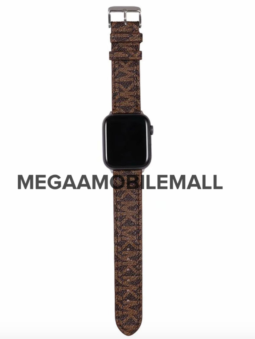 brown mk apple watch bands