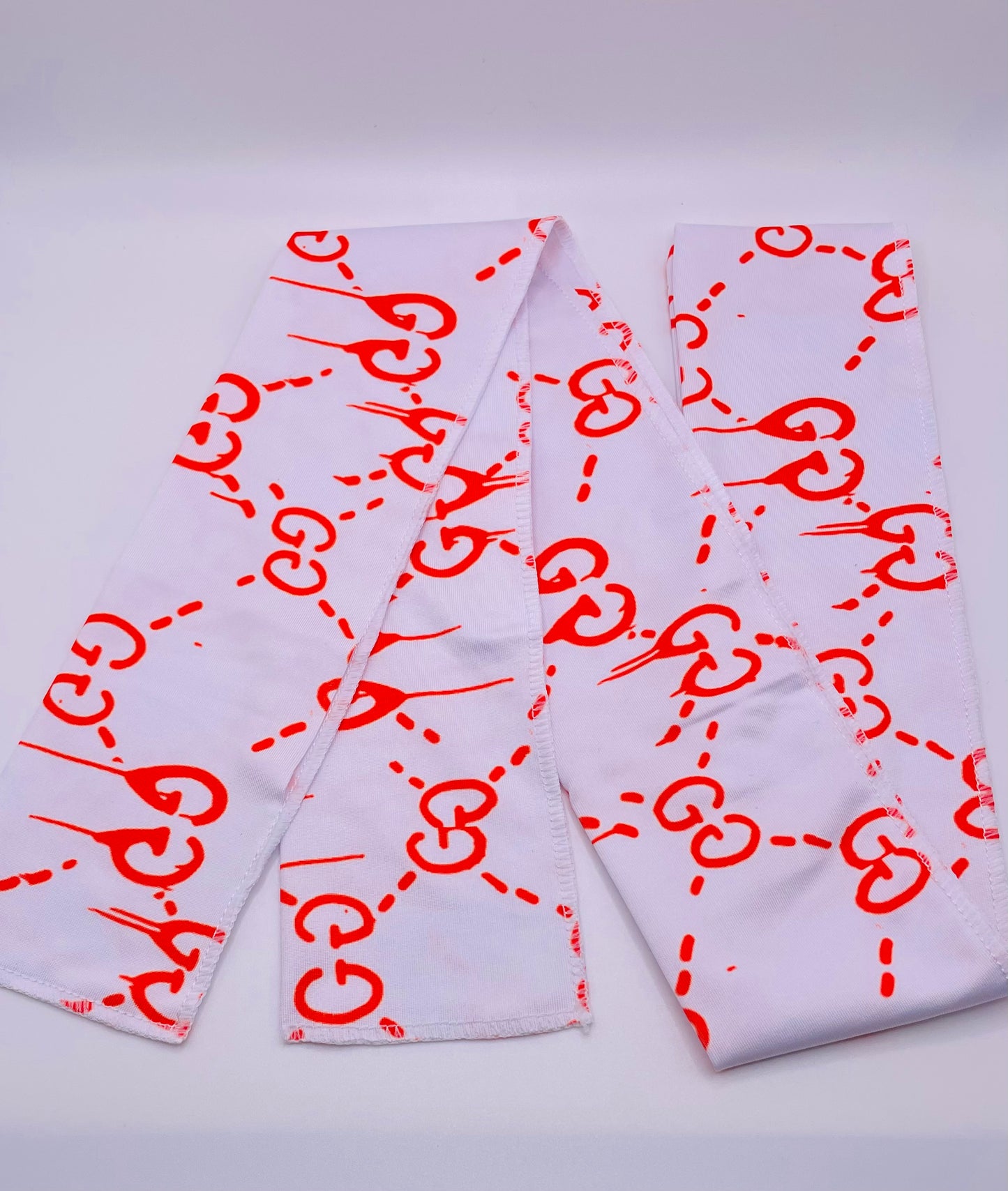 Red drip GG Hair Tie