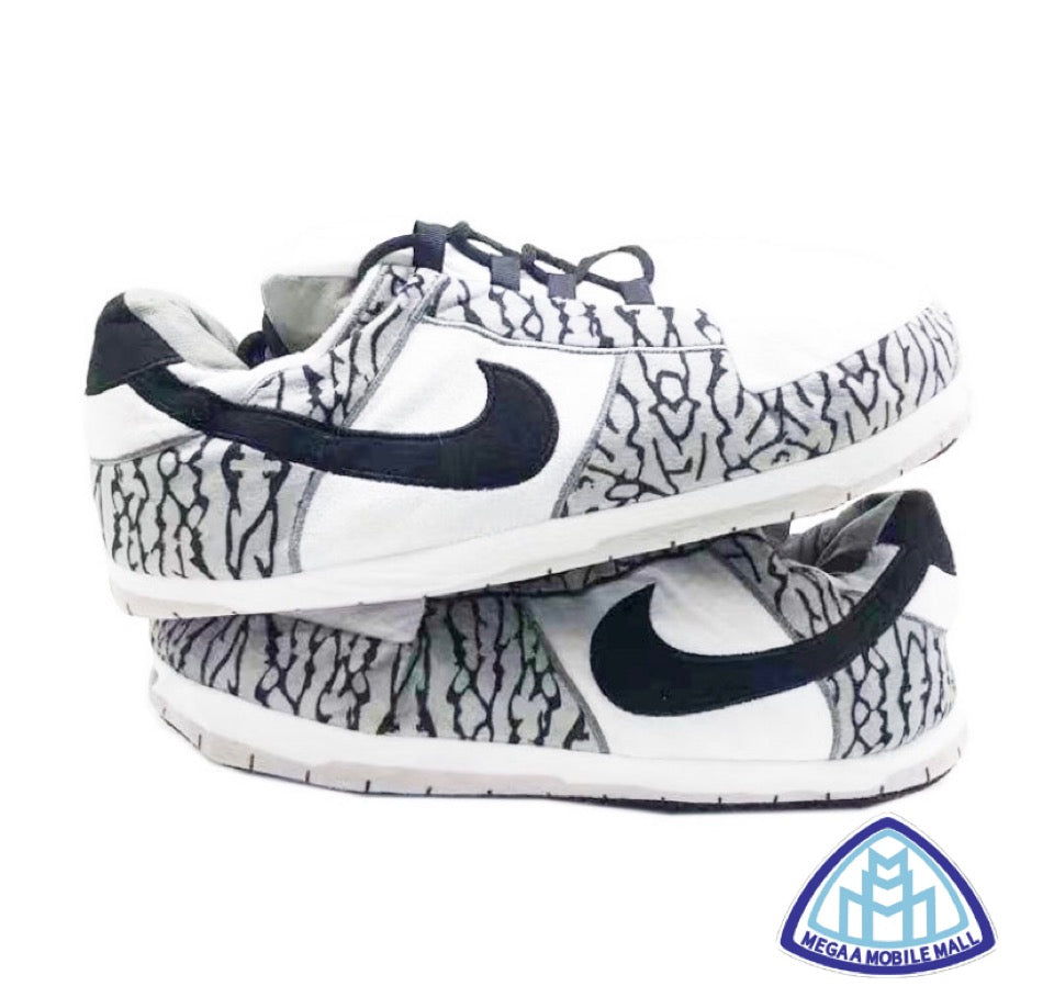 White Cement Dunks Sneaker Slippers