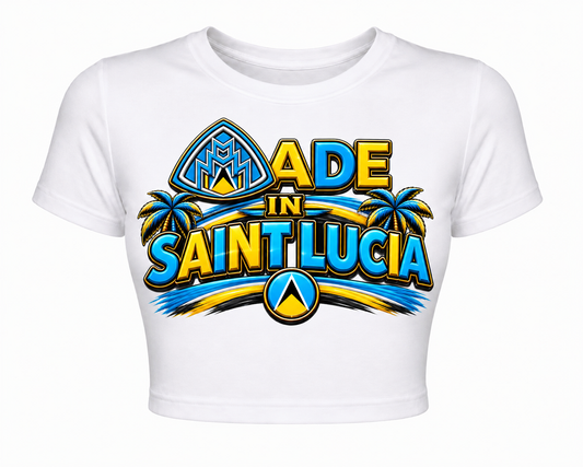 Made In Saint Lucia Cropped Tee