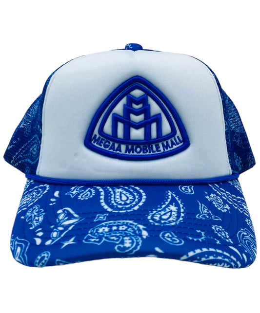 Triple M Logo Trucker - Blue Bandana front view 