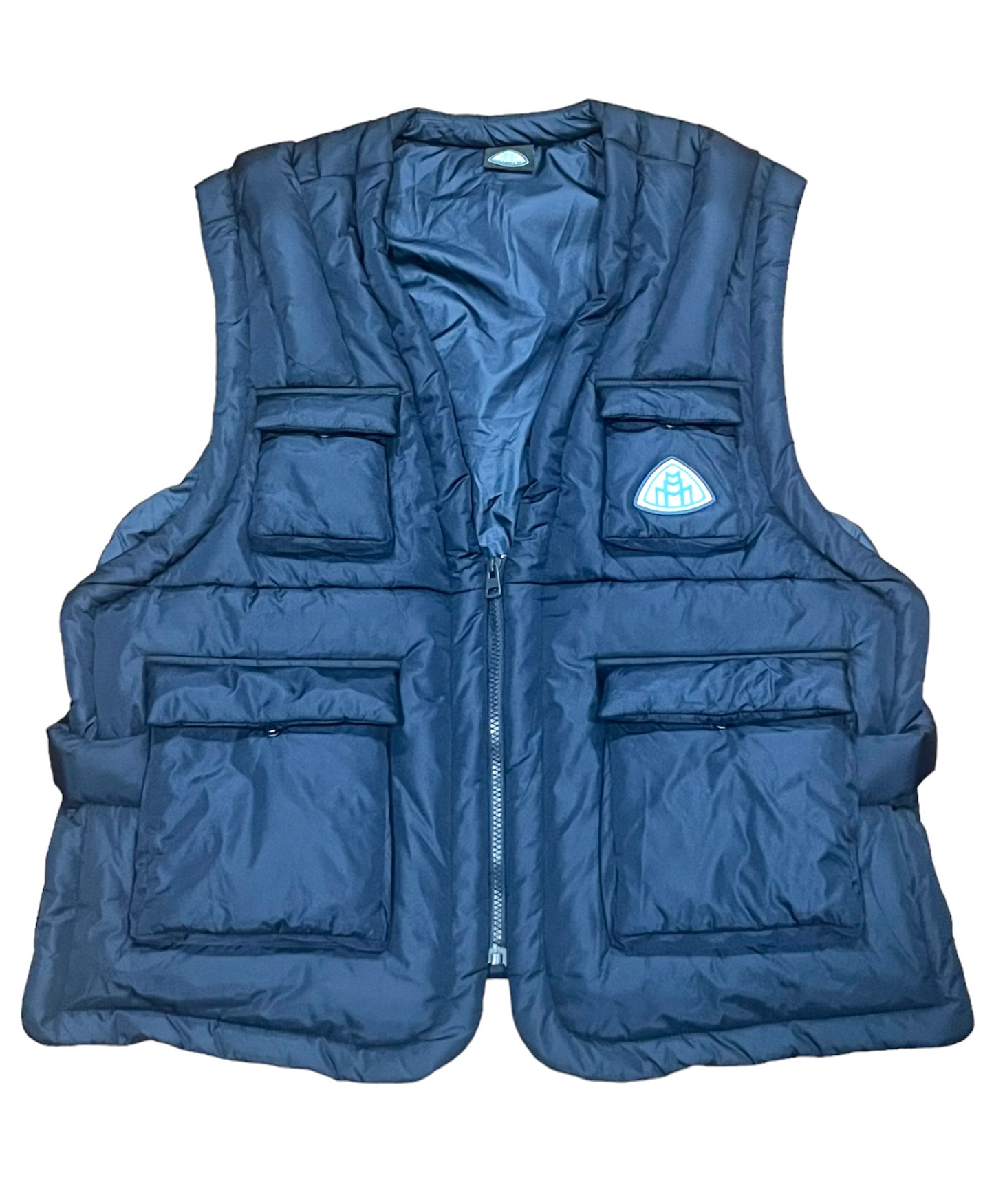 Navy Puffer Vest front view