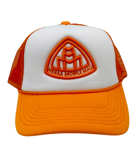 Triple M Logo Trucker - Orange front view 
