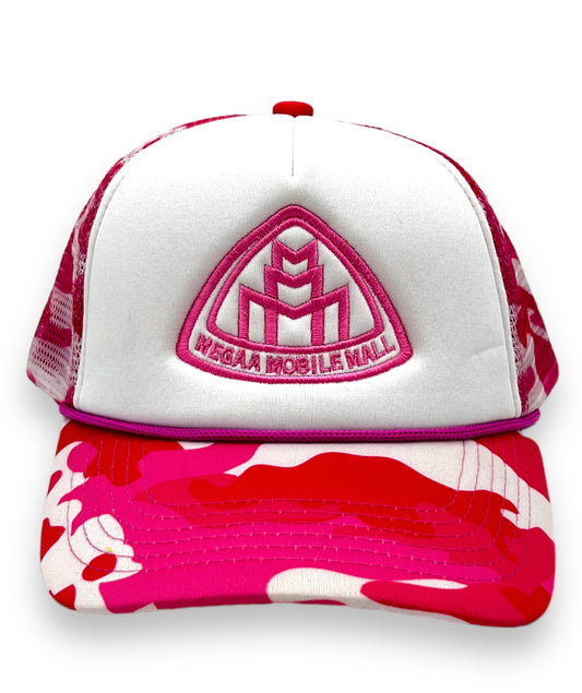 Triple M Logo Trucker - Pink Camo