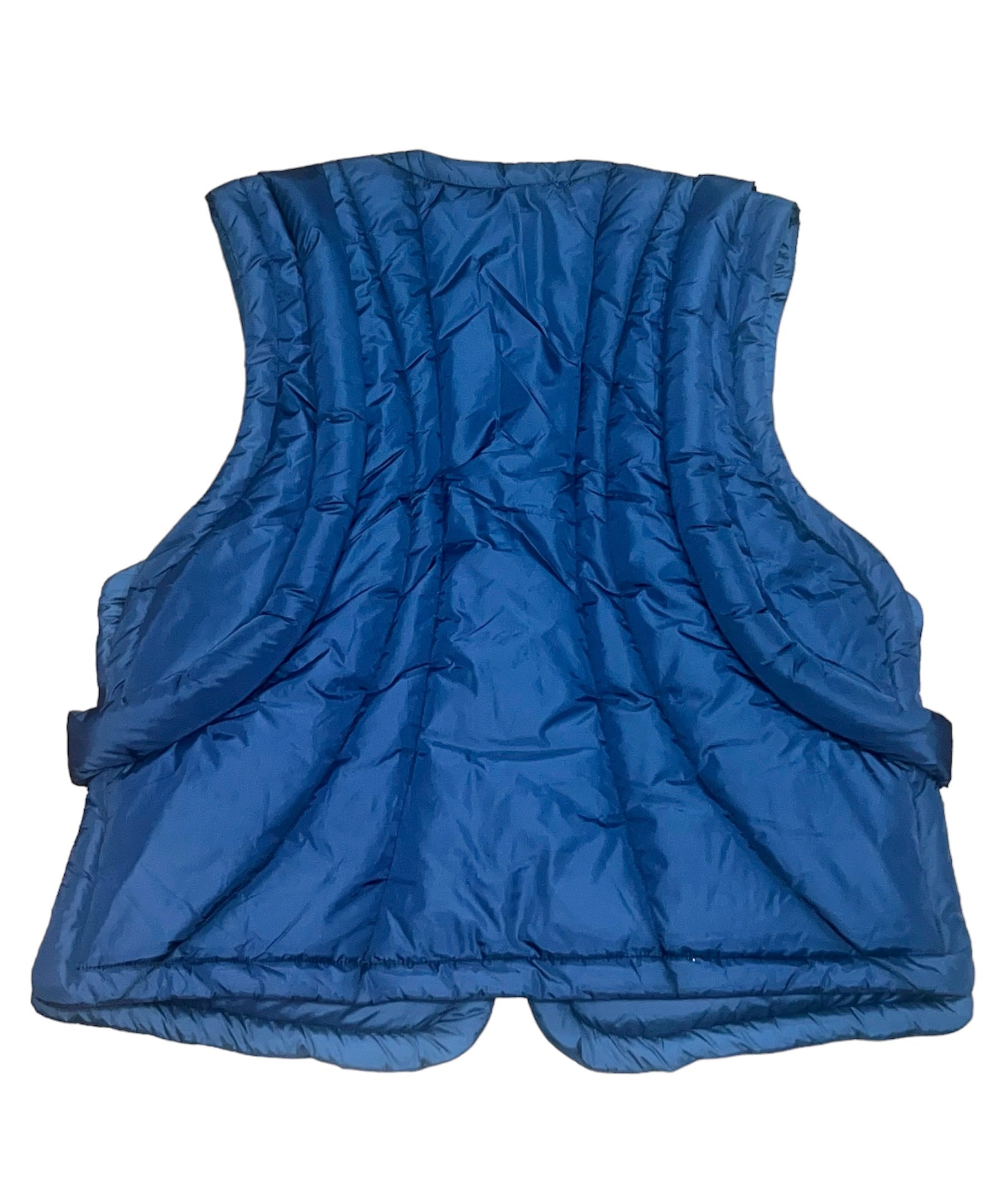 Navy Puffer Vest back view