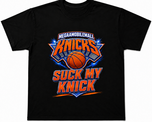 Suck My Knick Megaa Black Tee