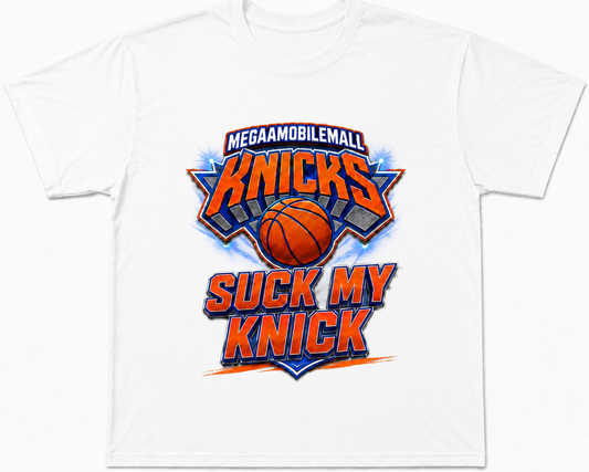 Suck My Knick Megaa White Tee