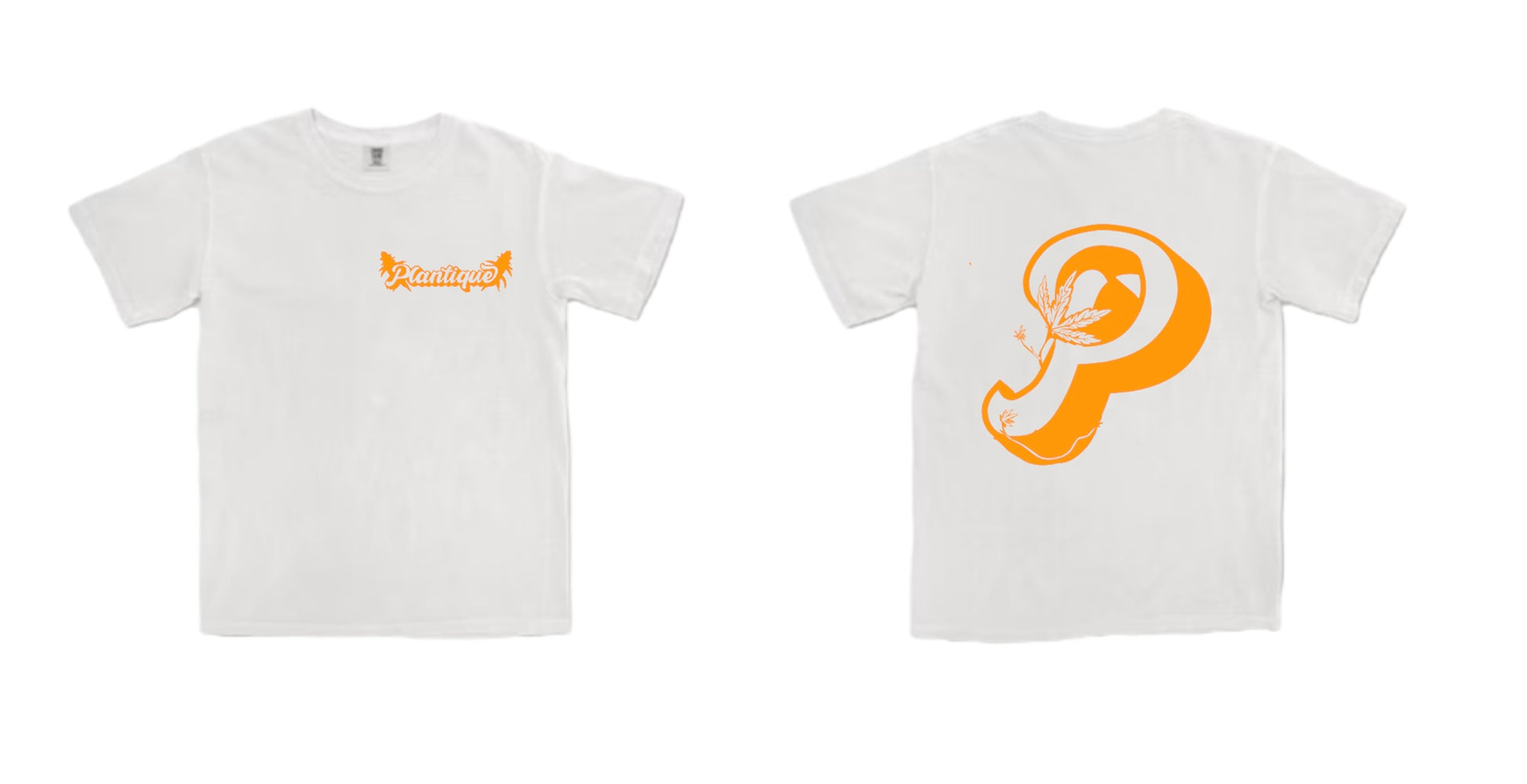 Plantique Classic T-Shirt - White/Orange