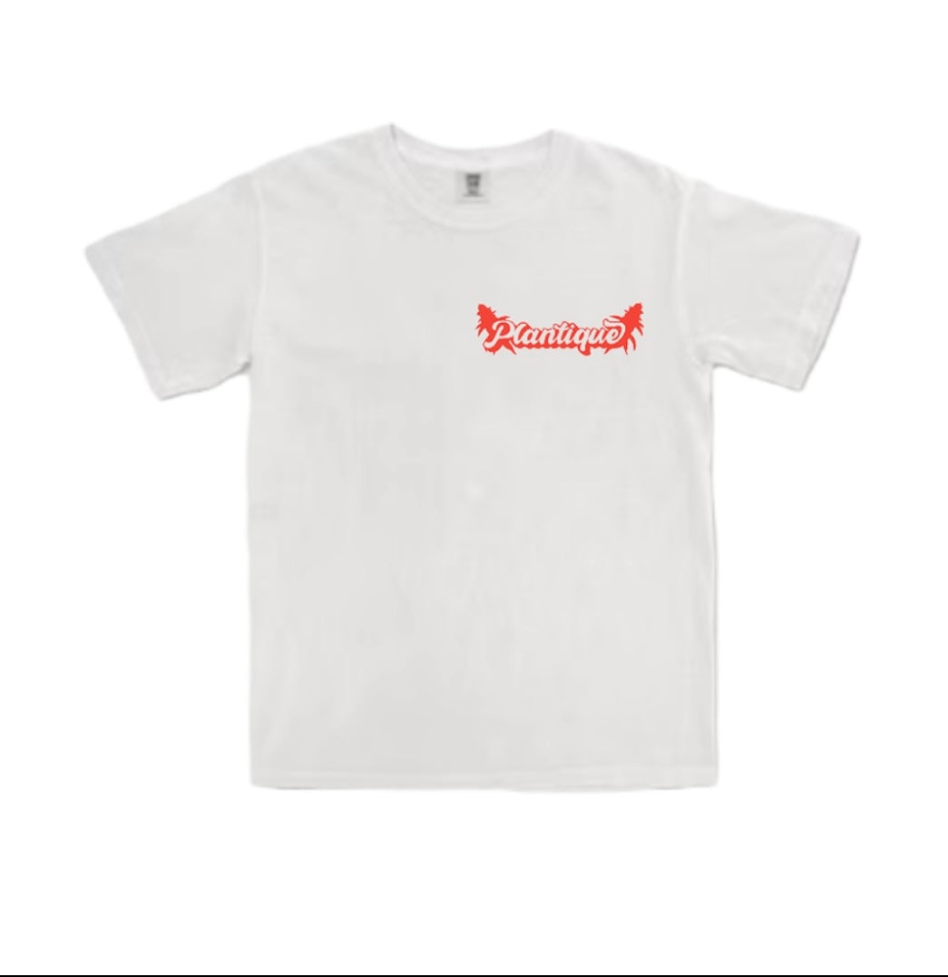 Plantique Classic T-Shirt - White/Red front