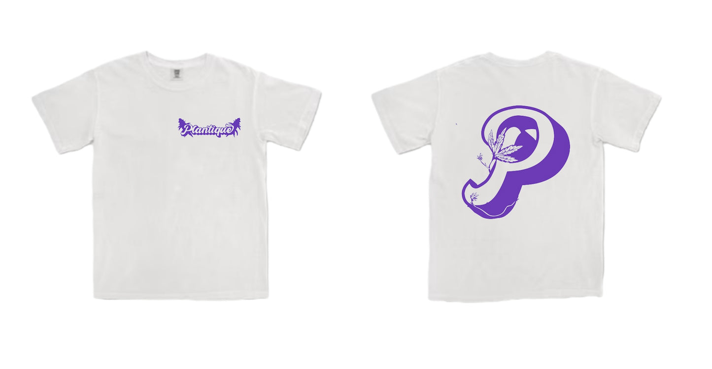 Plantique Classic T-Shirt - White/Purple