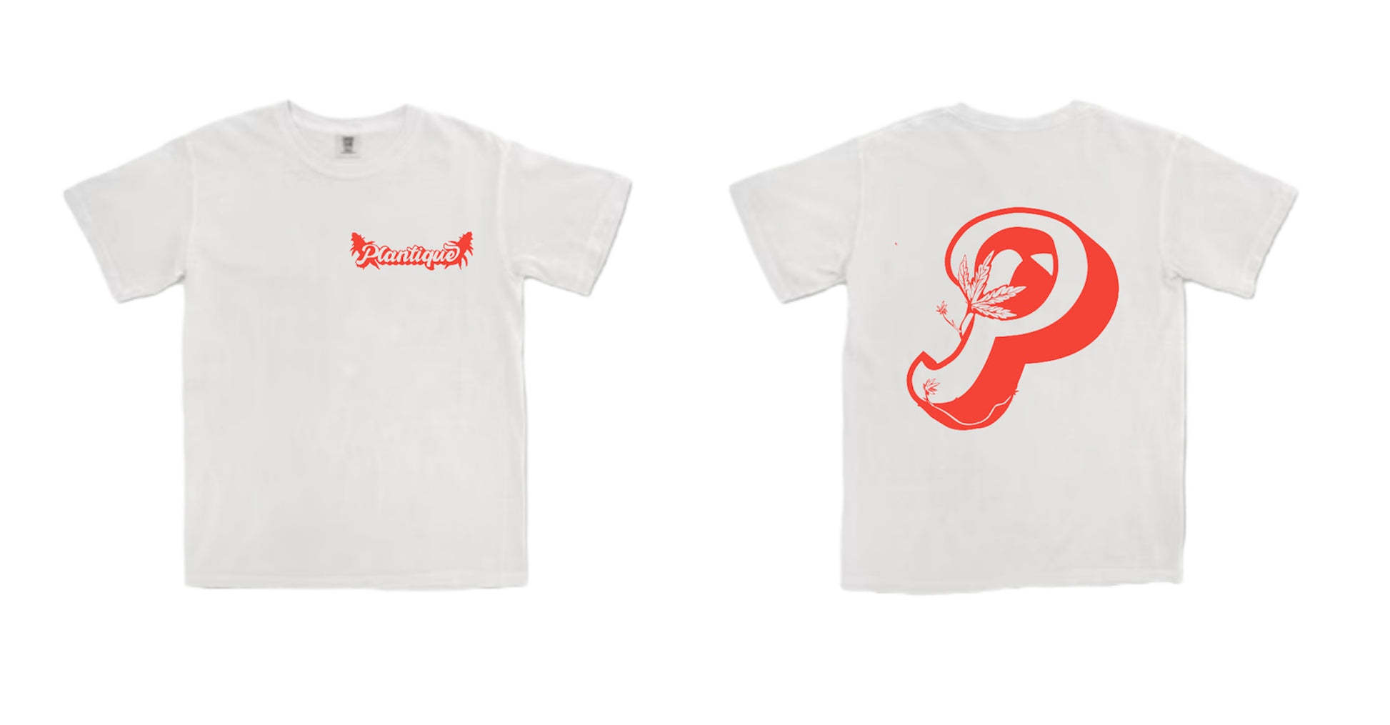Plantique Classic T-Shirt - White/Red