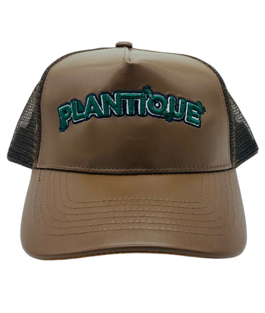 Plantique Trucker - Brown Leather front view