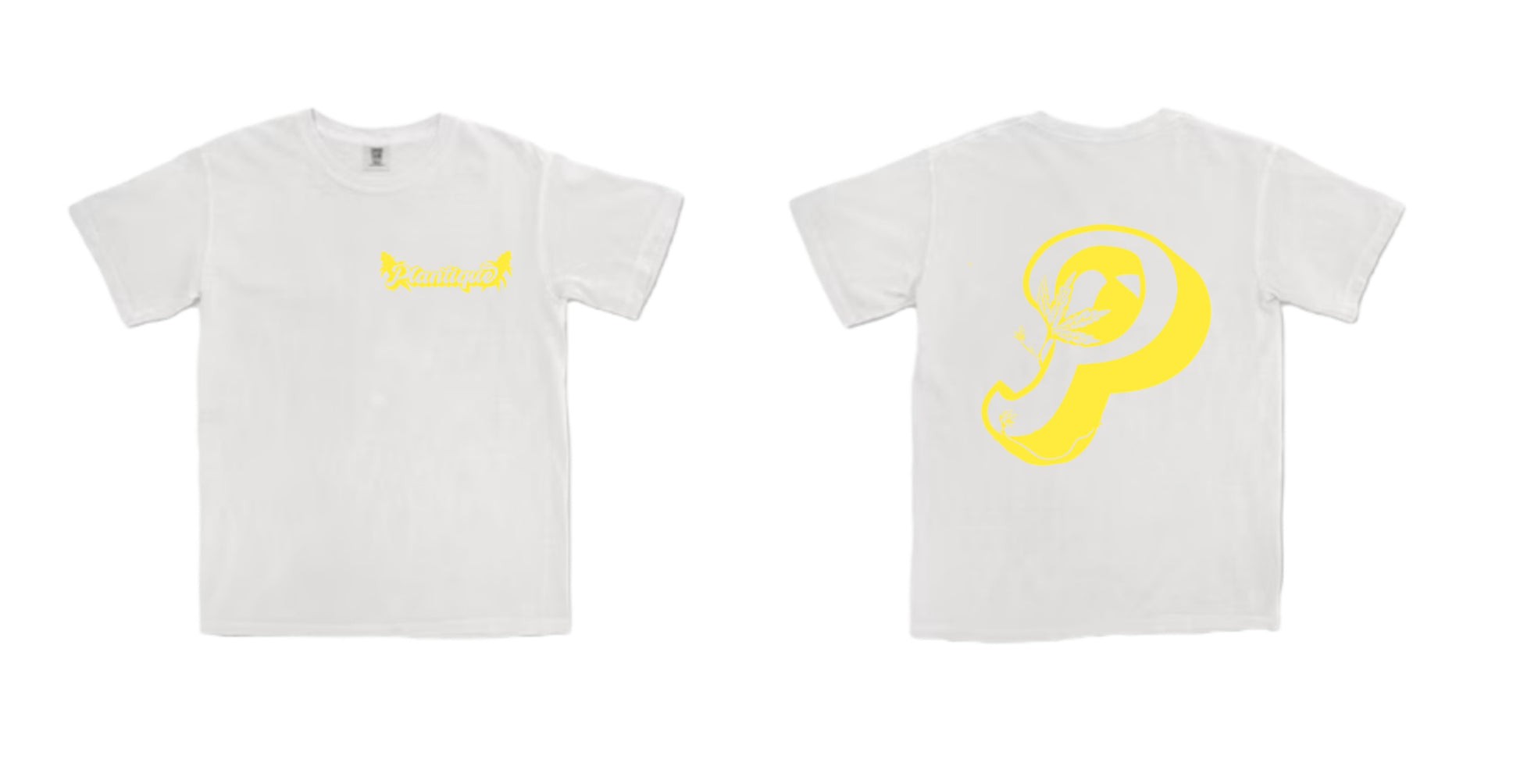 Plantique Classic T-Shirt - White/Yellow