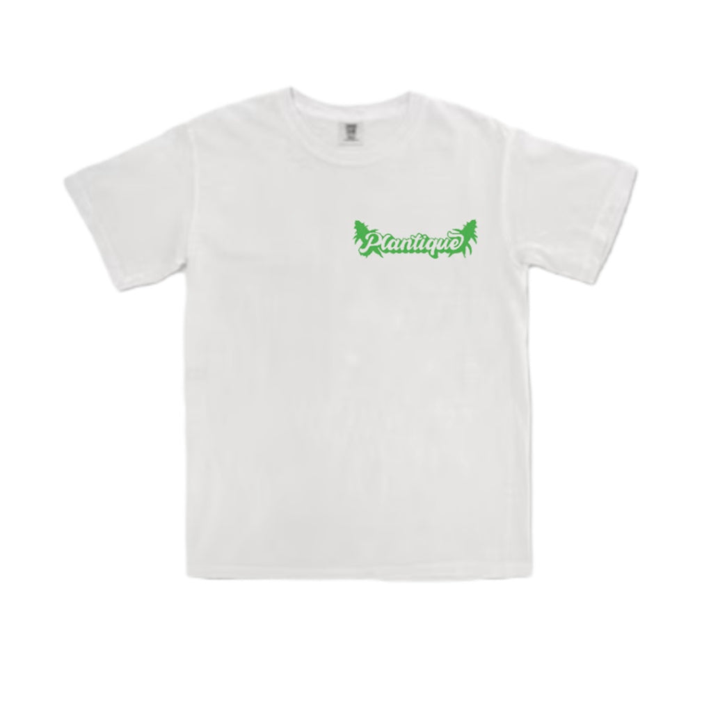 Plantique Classic T-Shirt - White/Green front
