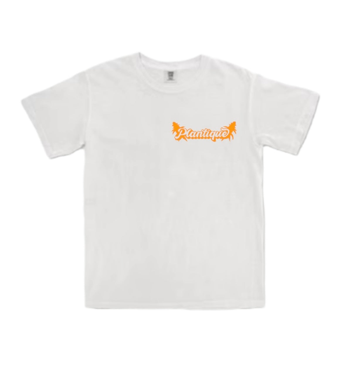 Plantique Classic T-Shirt - White/Orange front