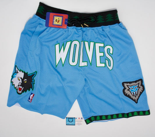 Pantalones cortos de baloncesto de la NBA de los lobos