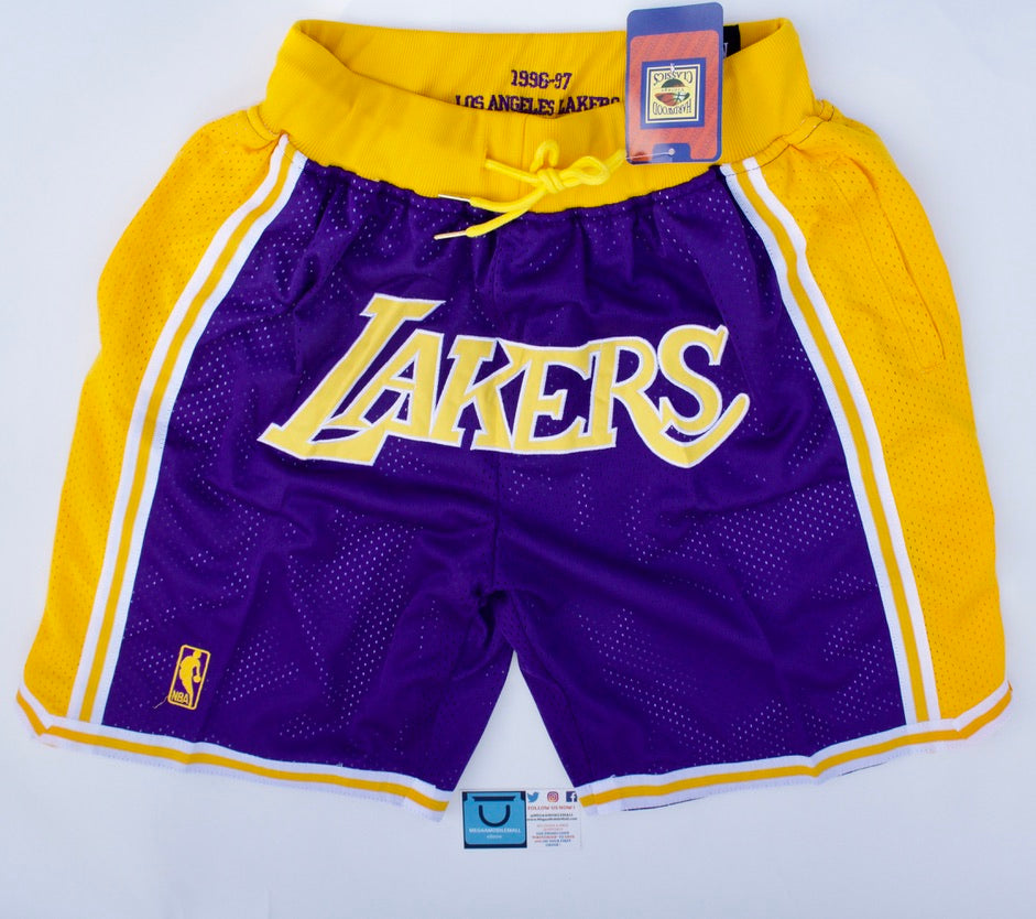 Pantalones cortos de baloncesto de la NBA de los Lakers