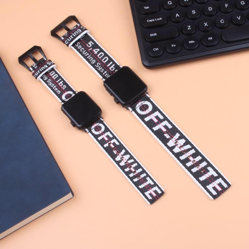black off white apple watch bands 