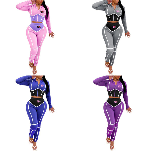 pussy for self 2 piece baddie set in 4 colors grey pink purple blue