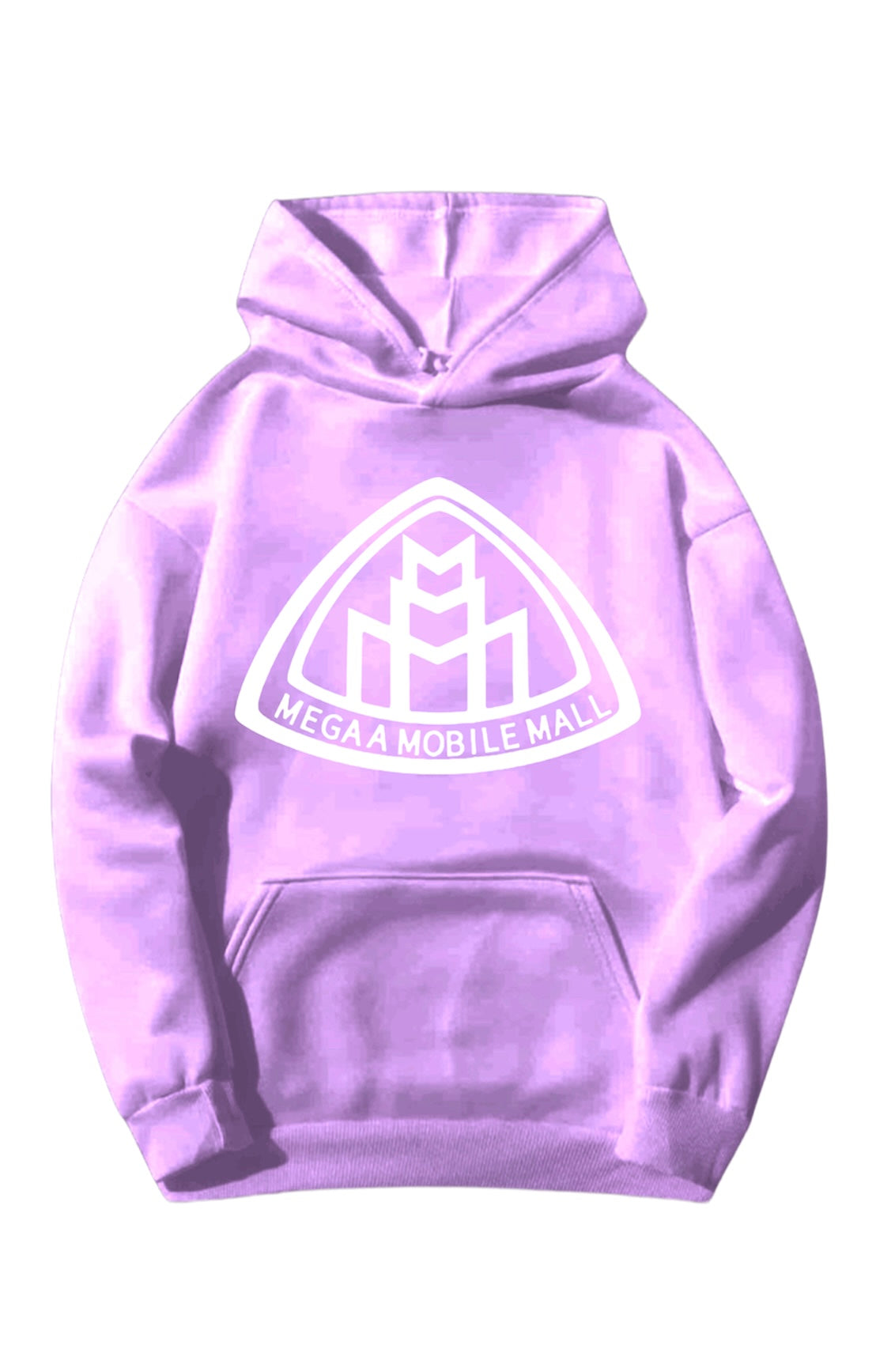 lilac megaamobilemall logo Heavy Blend Fleece Hoodie with white logo