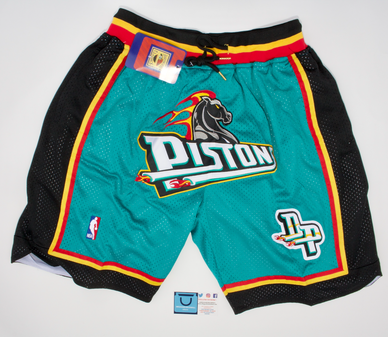 Pantalones cortos de baloncesto de la NBA de los Pistones