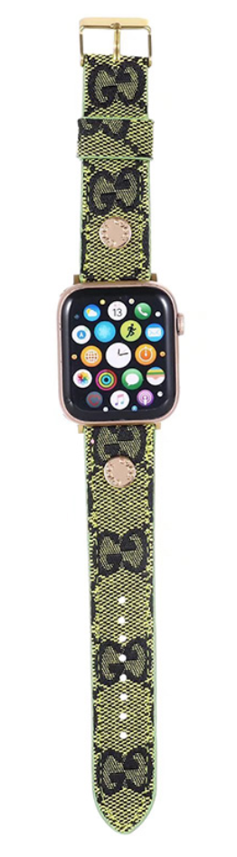 Watch Band GG Multicolor in lime green