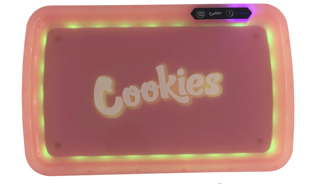 LED Rolling Tray pink cookies
