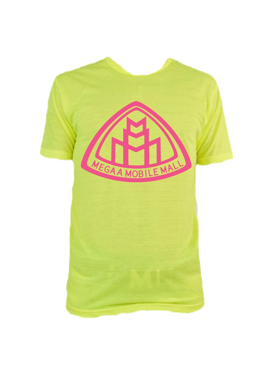 neon lime megaamobilemall short & shirt set in pink logo