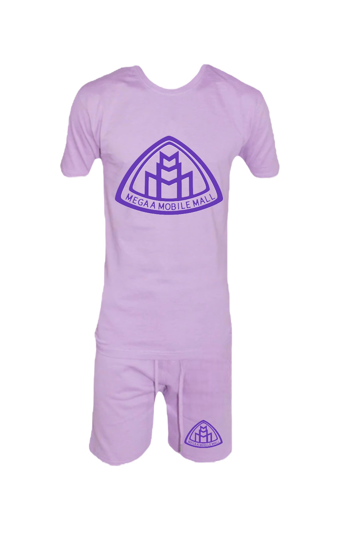 Lilac Shirt/Short Logo Set