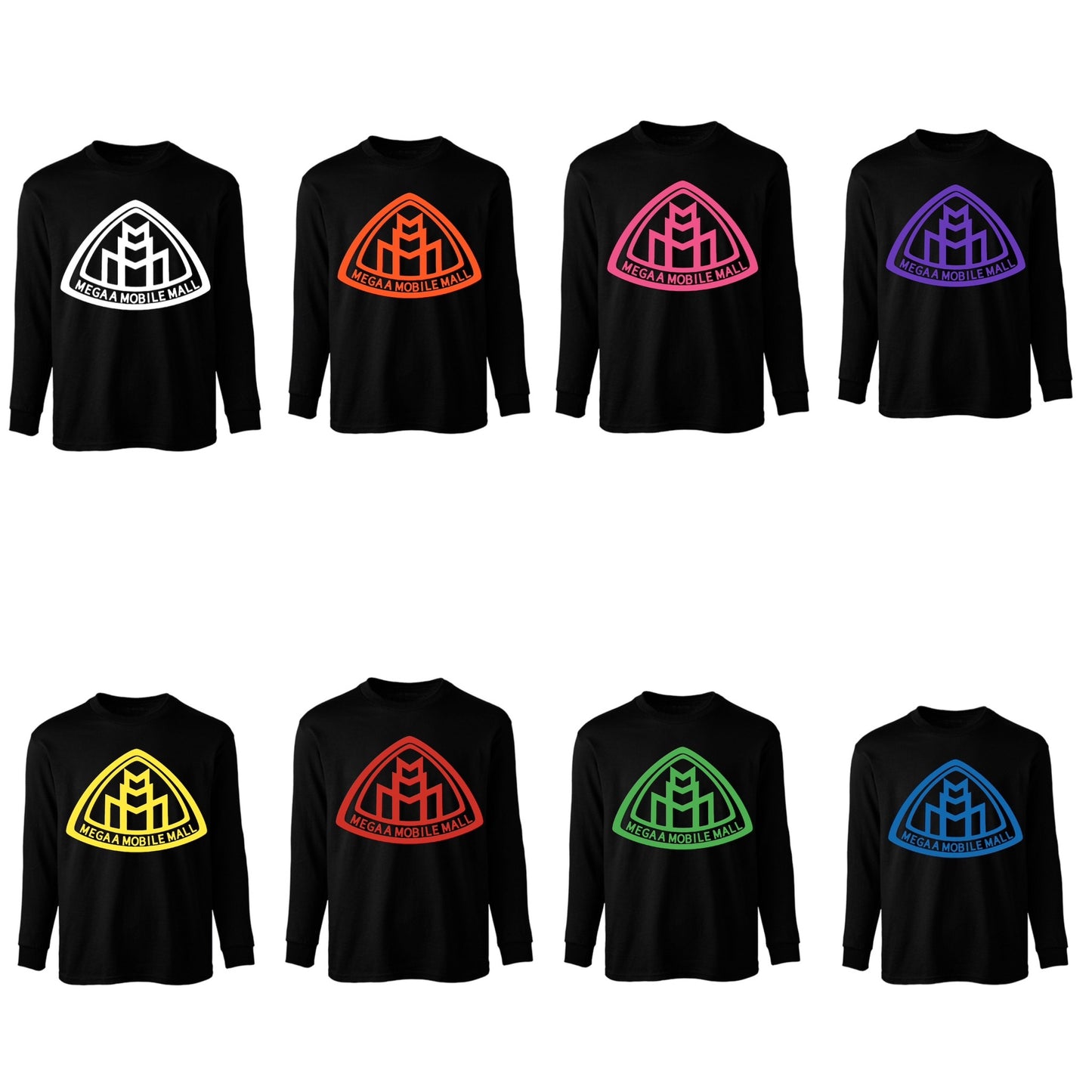 black long sleeve shirts 9 logo colors