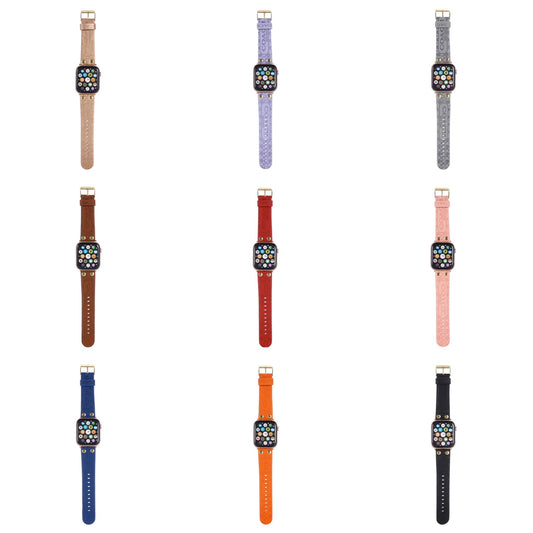 Debossed Coach Watch Band in 9 colors