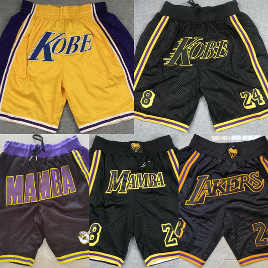 Pantalones cortos de baloncesto Kobe Mamba NBA