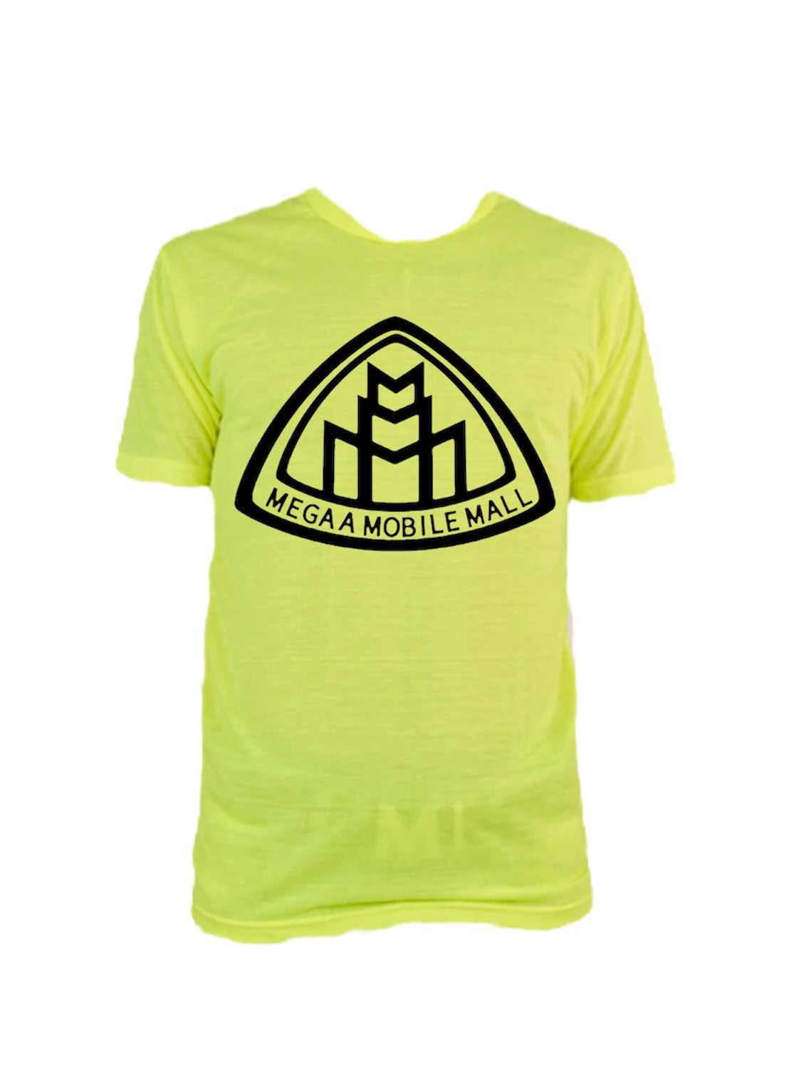 neon lime megaamobilemall short & shirt set in black logo