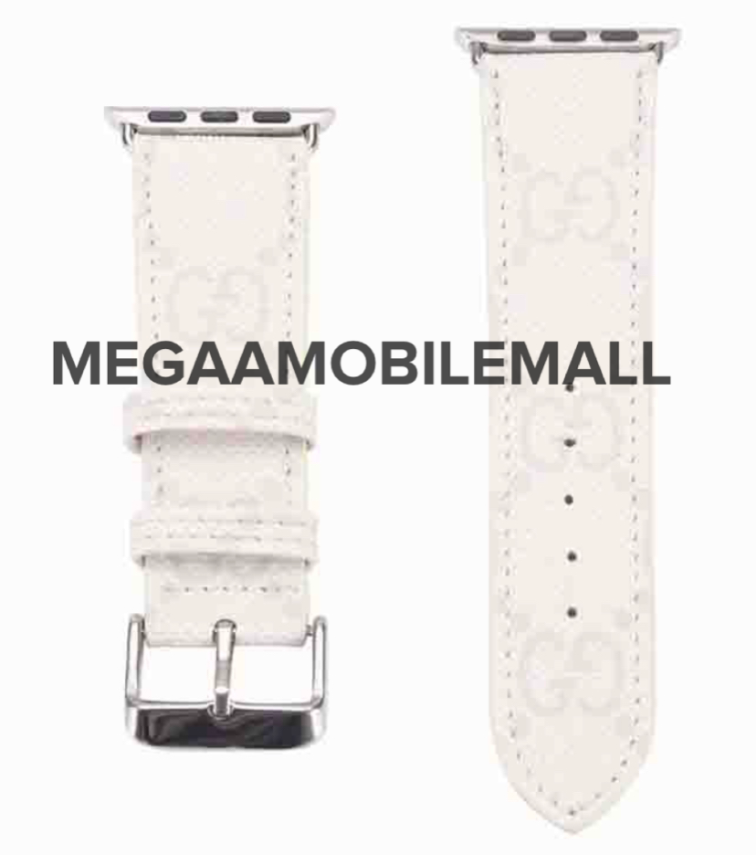 white gg apple watch bands