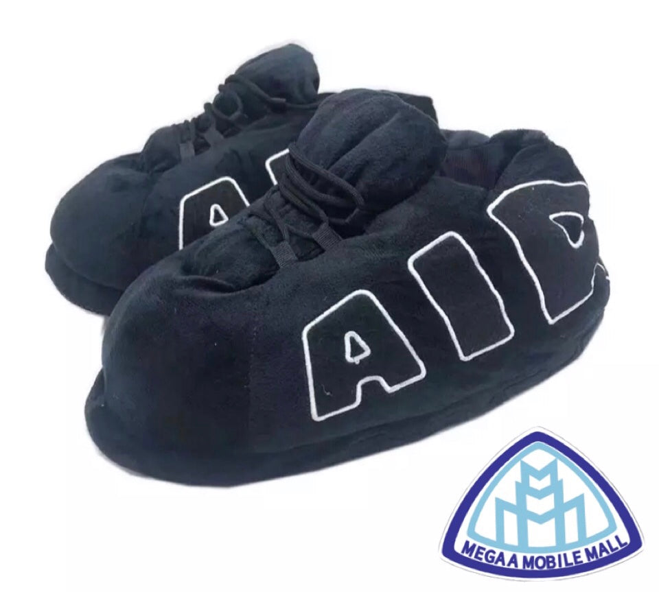 Black/white Uptempo sneaker slippers