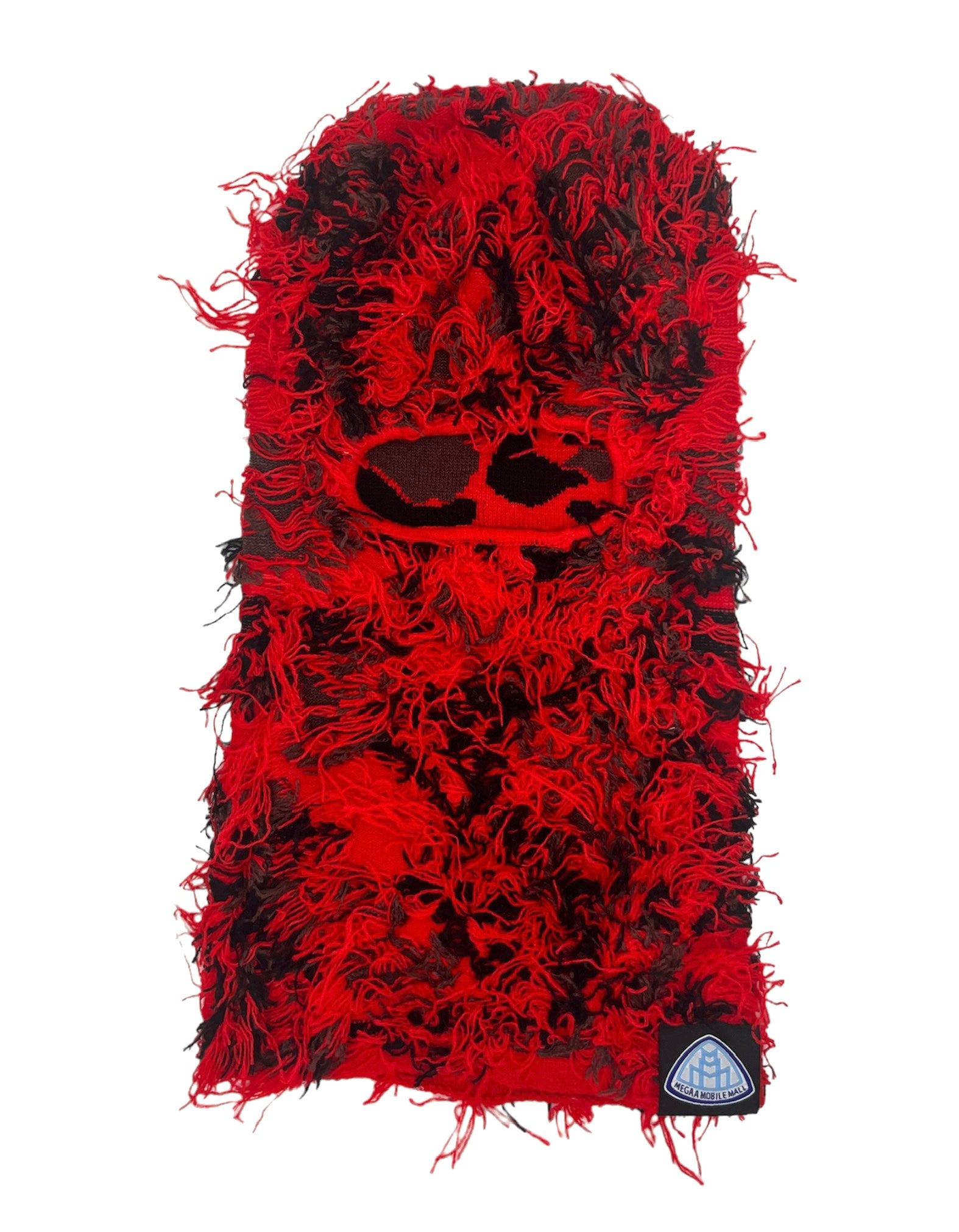 red camo distressed ski mask