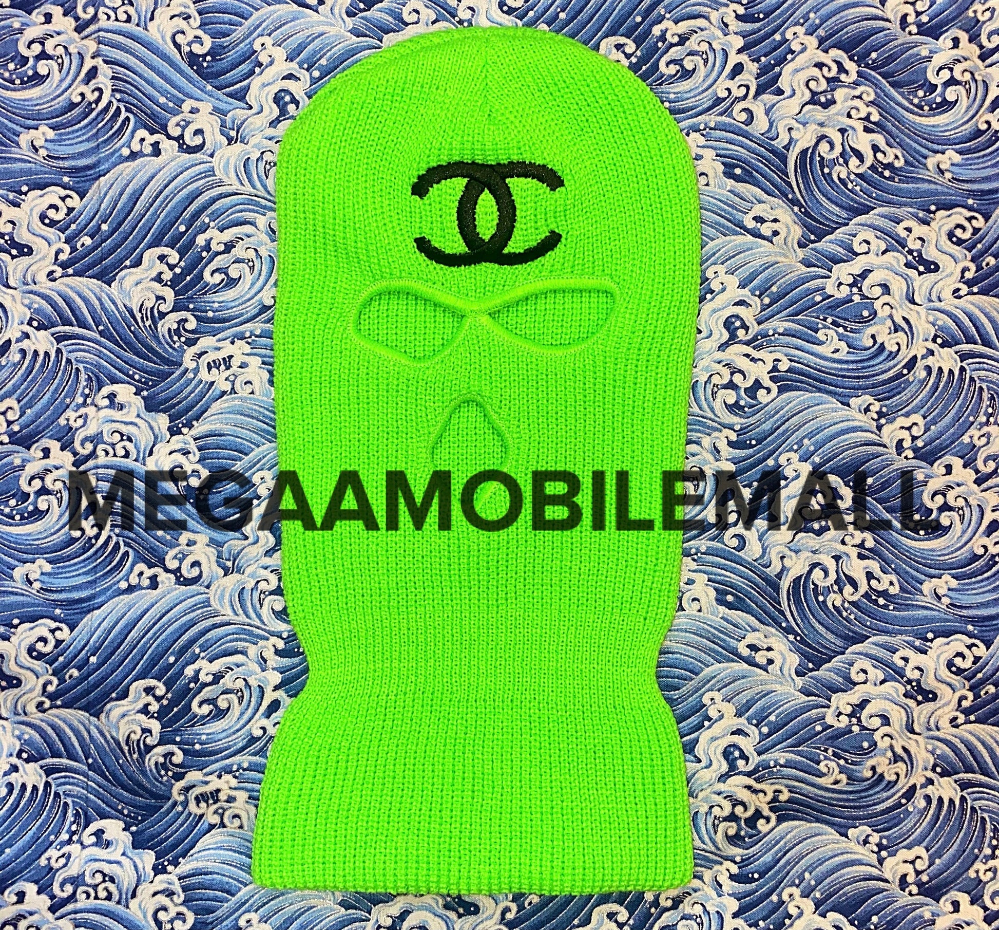 designer lime green cc ski mask megaamobilemall